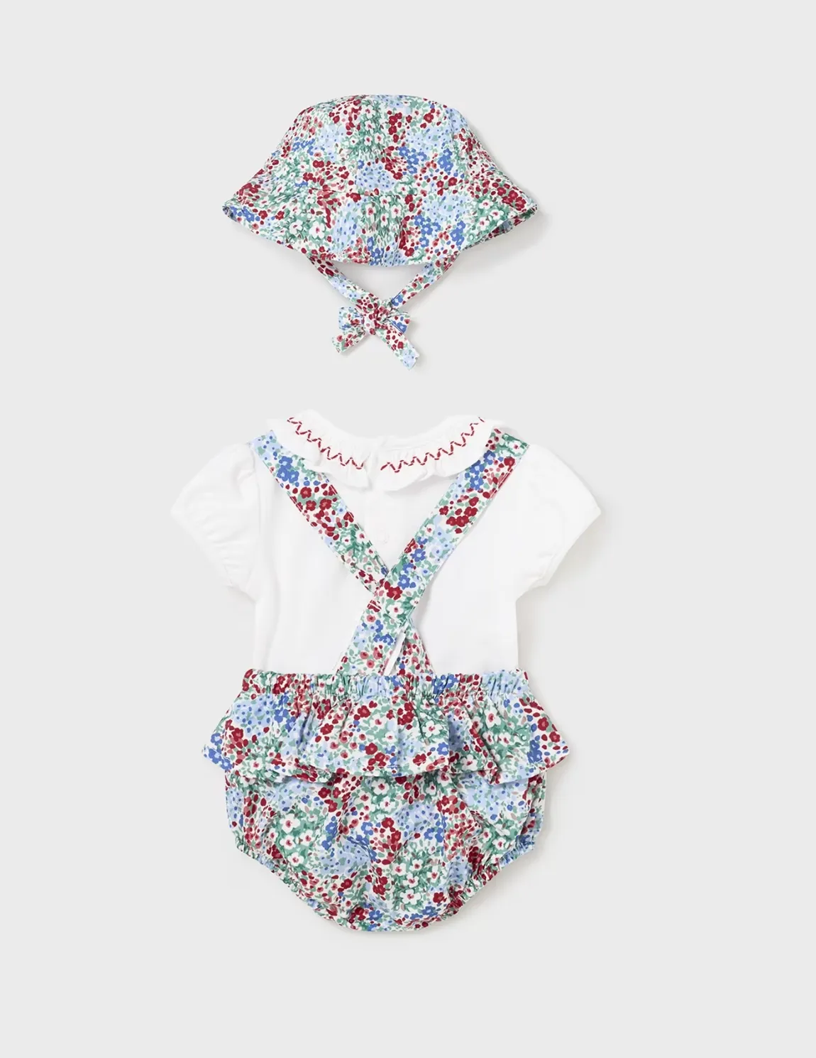 3 Piece Flowers Romper Set