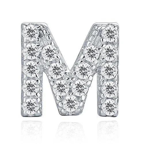 925 Sterling Silver CZ Simulated Diamond Stud Earrings Fashion Alphabet Letter Initial Earrings