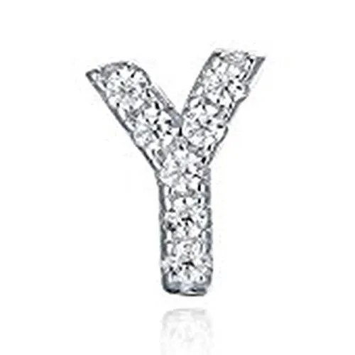 925 Sterling Silver CZ Simulated Diamond Stud Earrings Fashion Alphabet Letter Initial Earrings