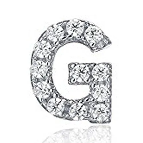 925 Sterling Silver CZ Simulated Diamond Stud Earrings Fashion Alphabet Letter Initial Earrings