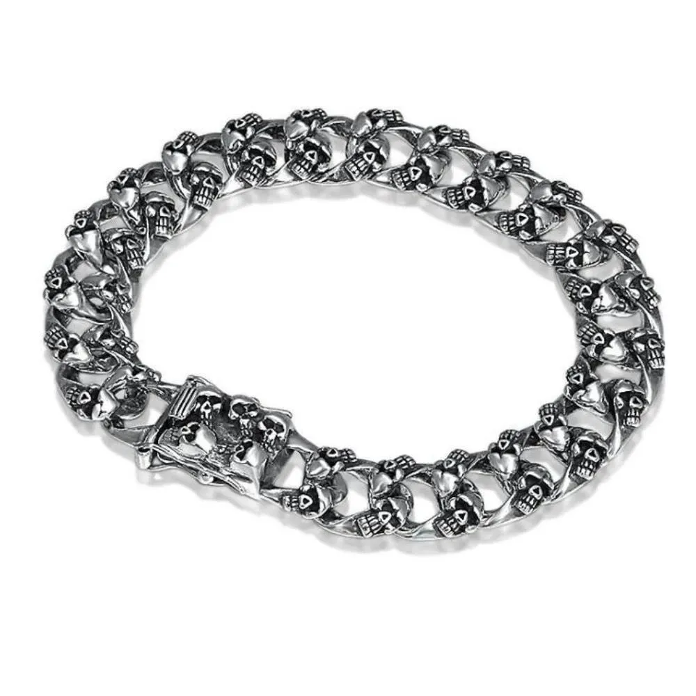 925 Sterling Silver Wrist Chain Bracelet for Men