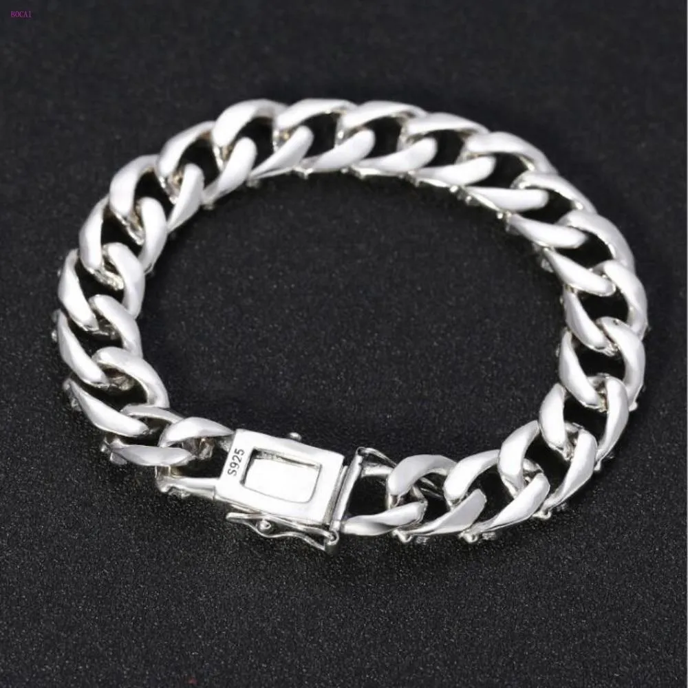 925 Sterling Silver Wrist Chain Bracelet for Men