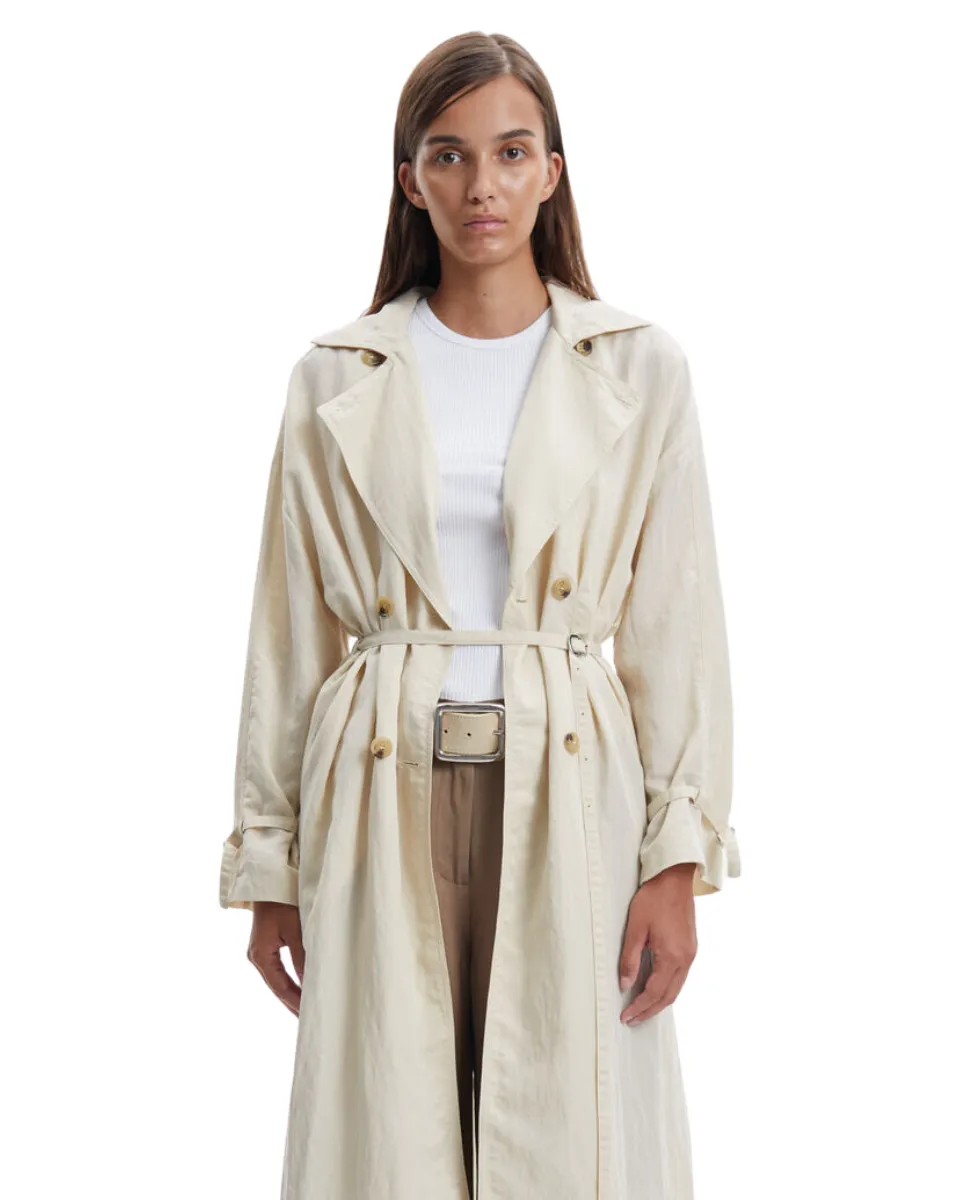 Alessia Trenchcoat Brown Rice