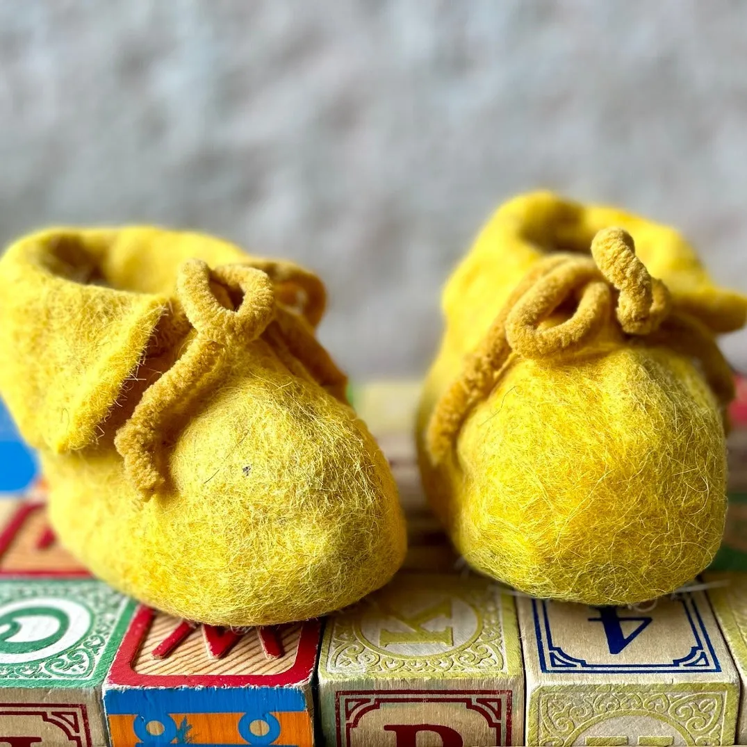 All Natural Hand Felted Baby Slippers from Bethlehem