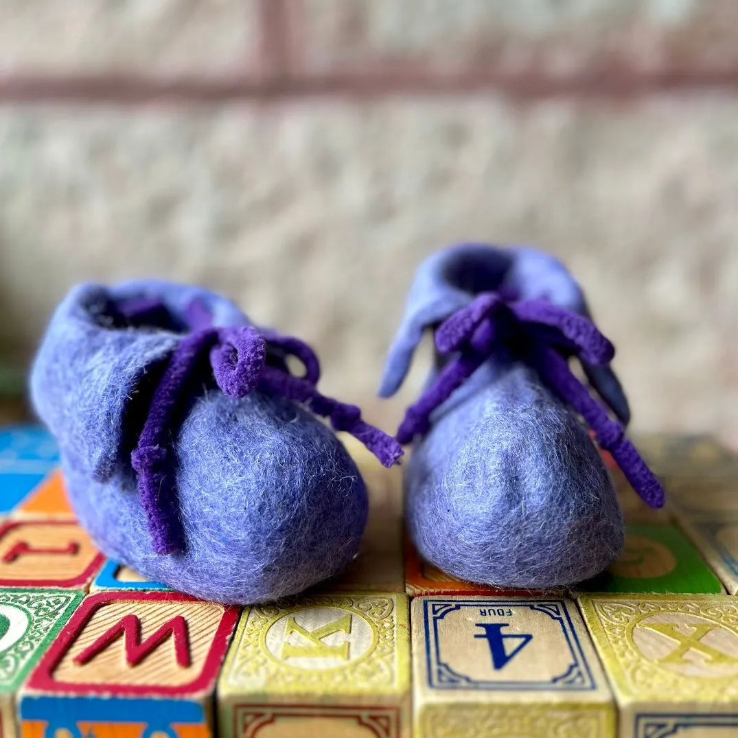 All Natural Hand Felted Baby Slippers from Bethlehem