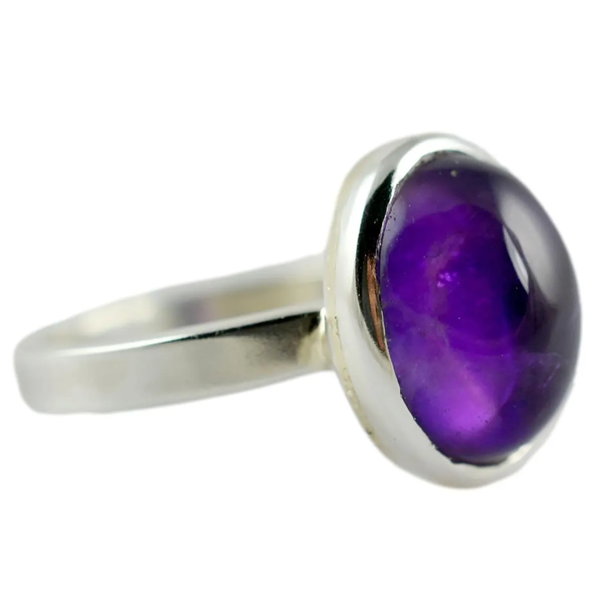 Amethyst 925 Solid Sterling Silver Handmade Ring Sizes 4 to 13 (US)