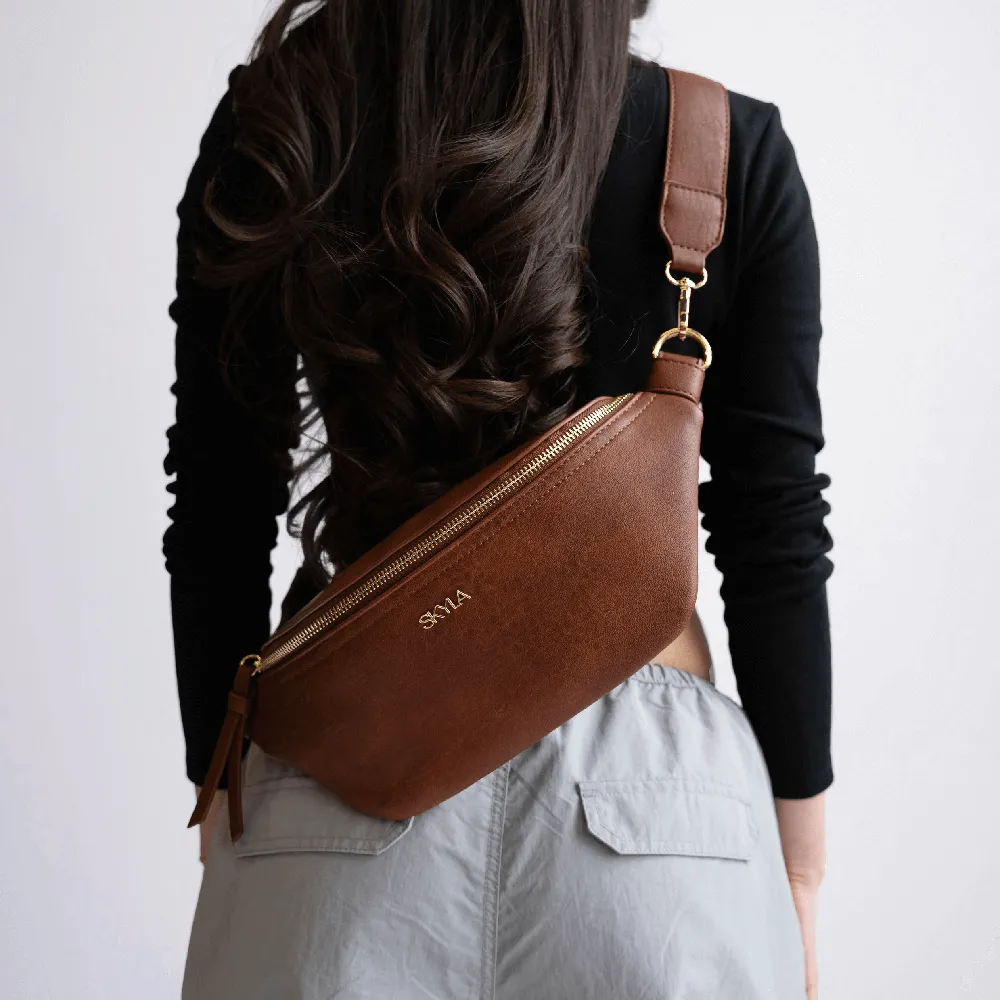 Anouk Vegan Belt Bag | Chestnut