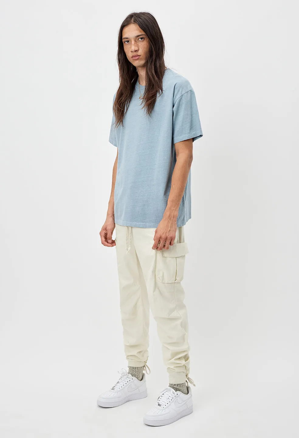 Back Sateen Cargo Pants / Eggshell