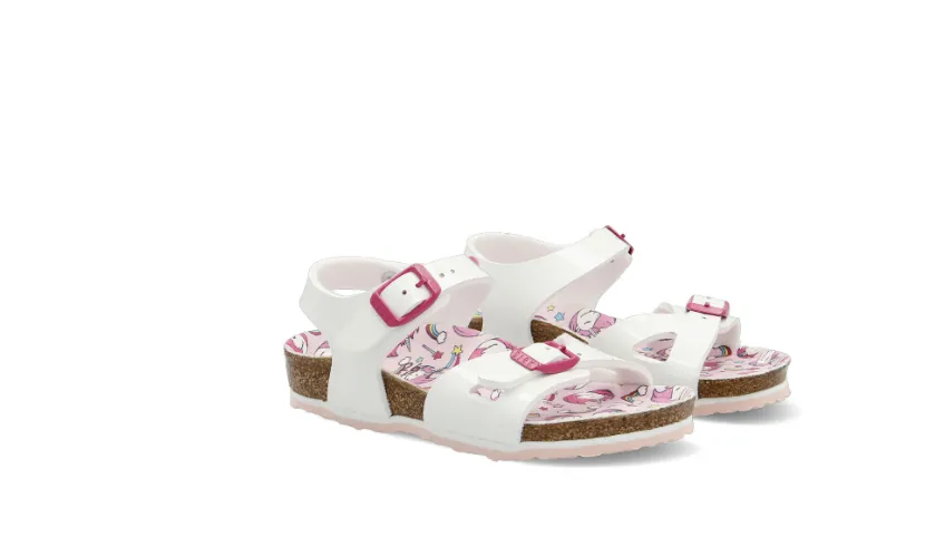 BIRKENSTOCK SANDALO RIO 1018864 UNICORNO BIANCO LUCIDO