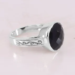 Black Onyx Ring Onyx Silver Ring 925 Sterling Silver Ring Handmade Ring Gemstone Bezel Setting Ring For Men's