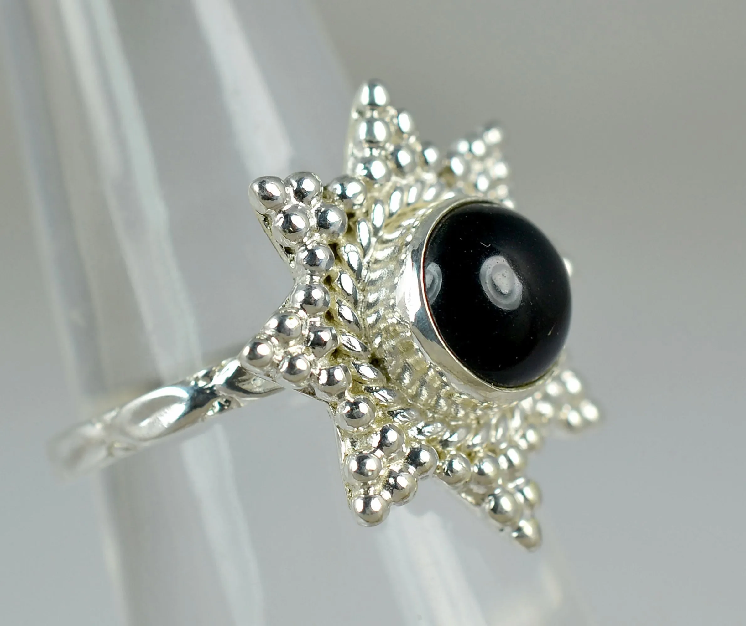 Black Onyx Silver Ring 925 Solid Sterling Silver Handmade Jewelry