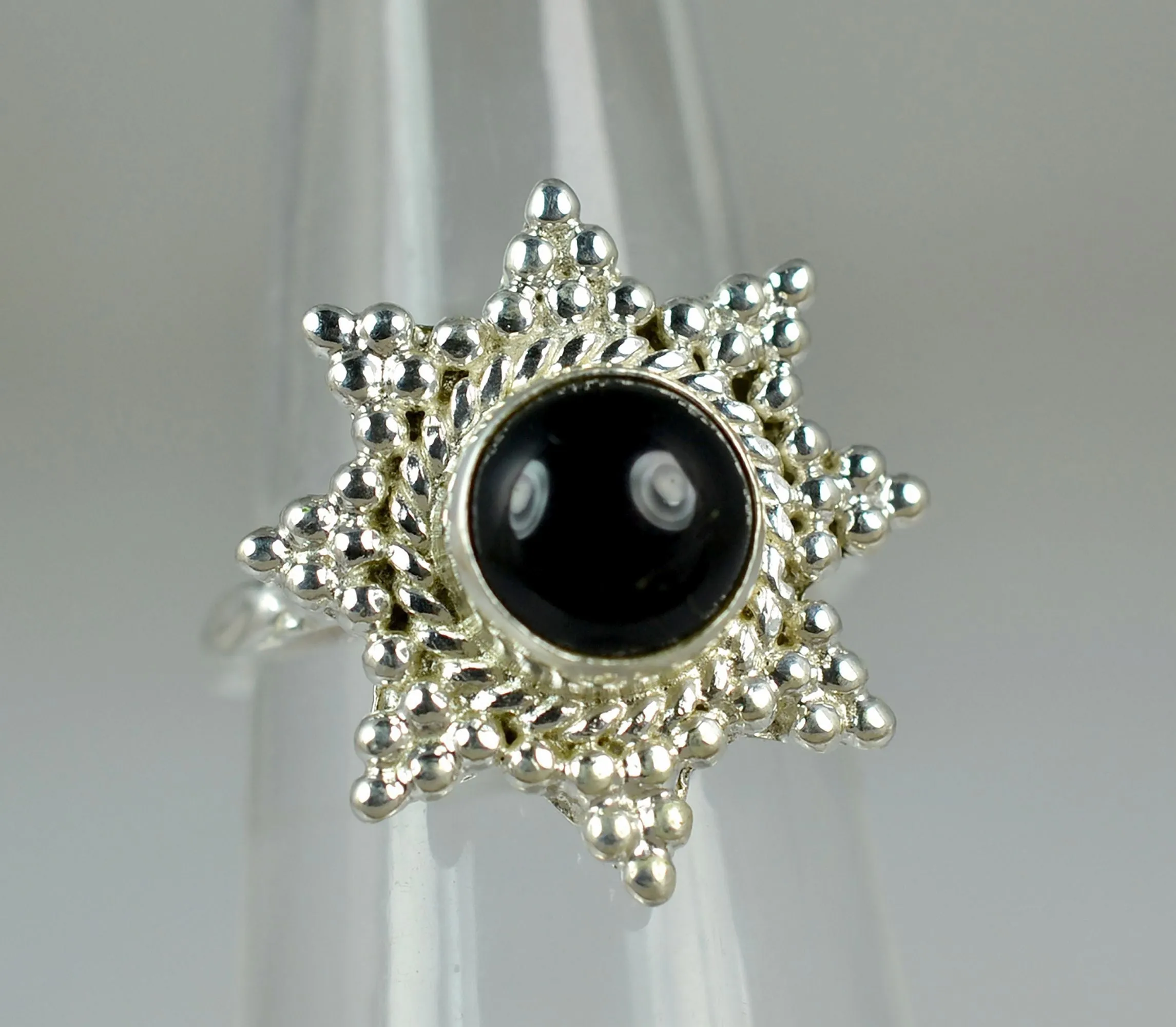 Black Onyx Silver Ring 925 Solid Sterling Silver Handmade Jewelry