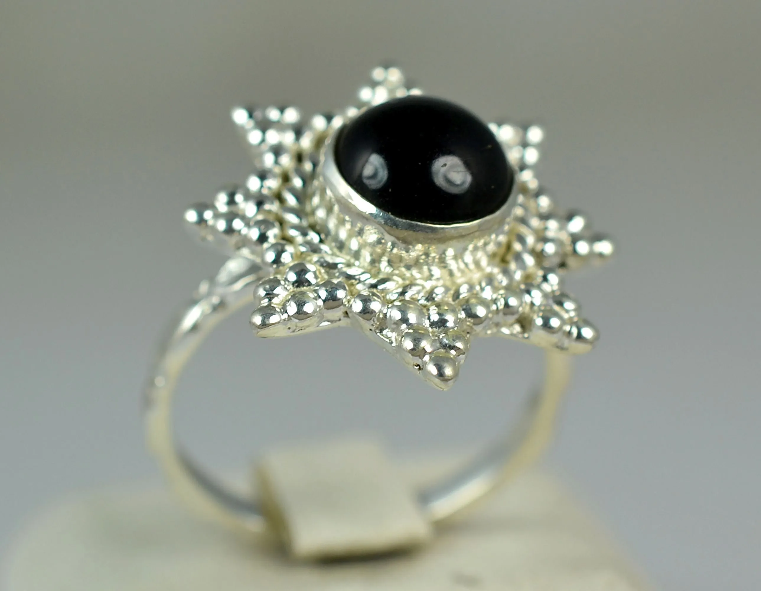 Black Onyx Silver Ring 925 Solid Sterling Silver Handmade Jewelry