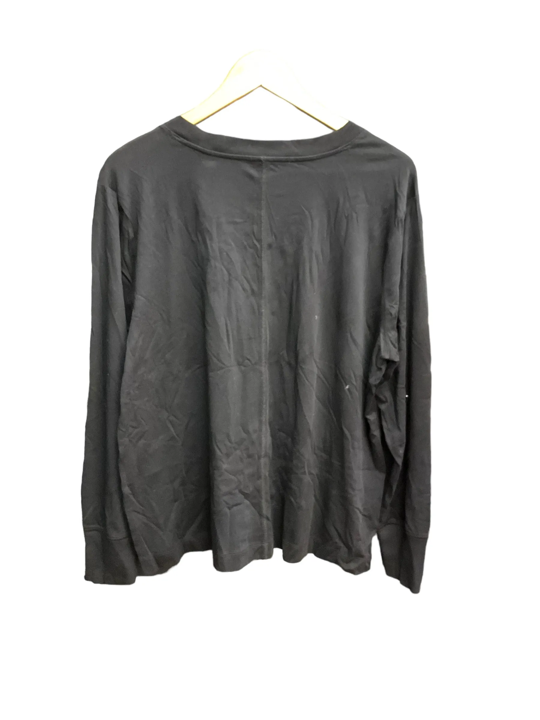 Black Top Long Sleeve Basic Lou And Grey, Size Xl