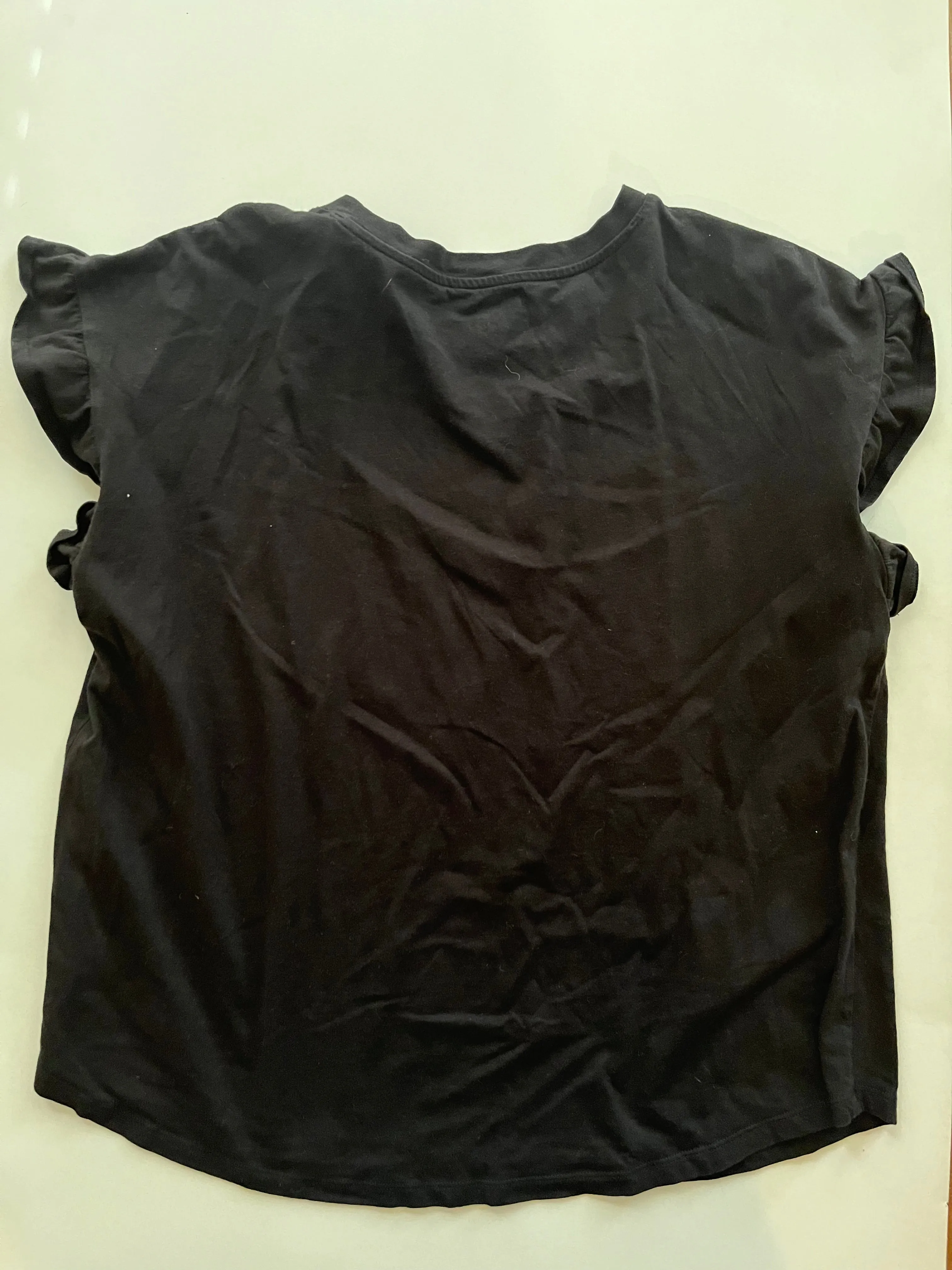 Black Top Short Sleeve Basic Crown And Ivy, Size Xl