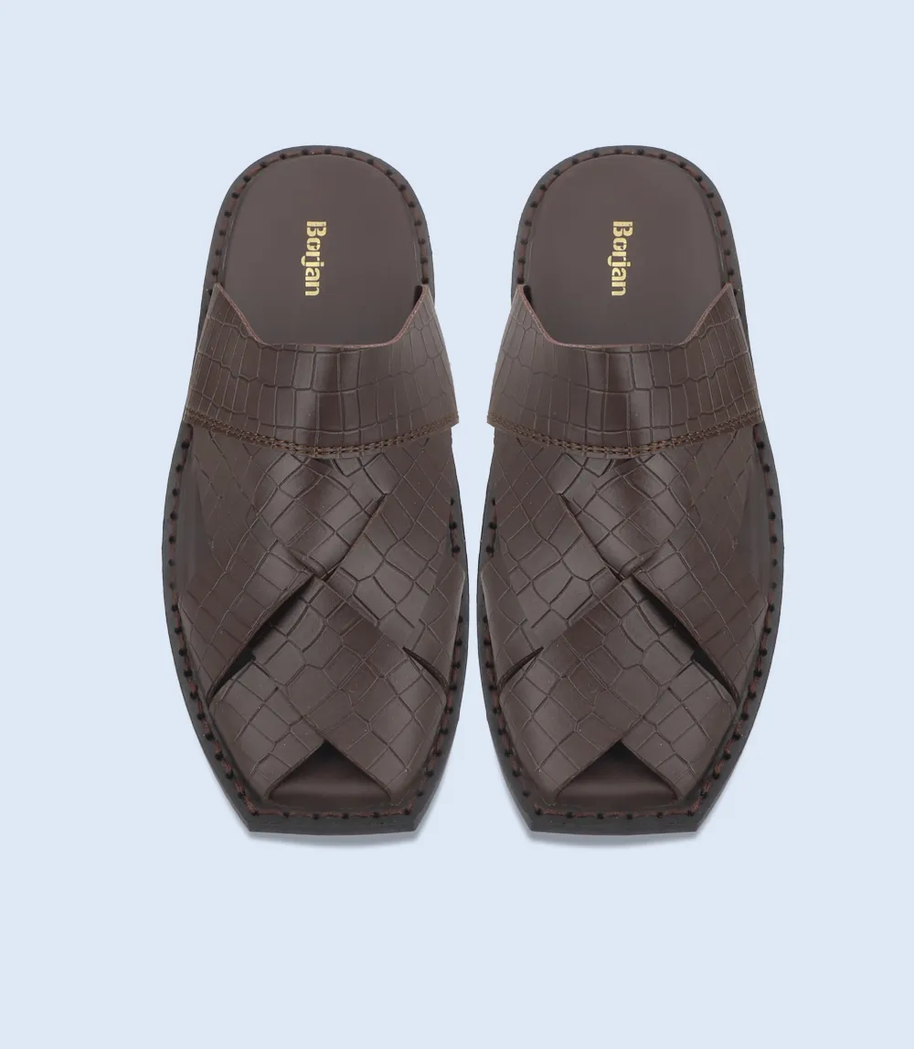 BM5580-BROWN-Men Peshawari