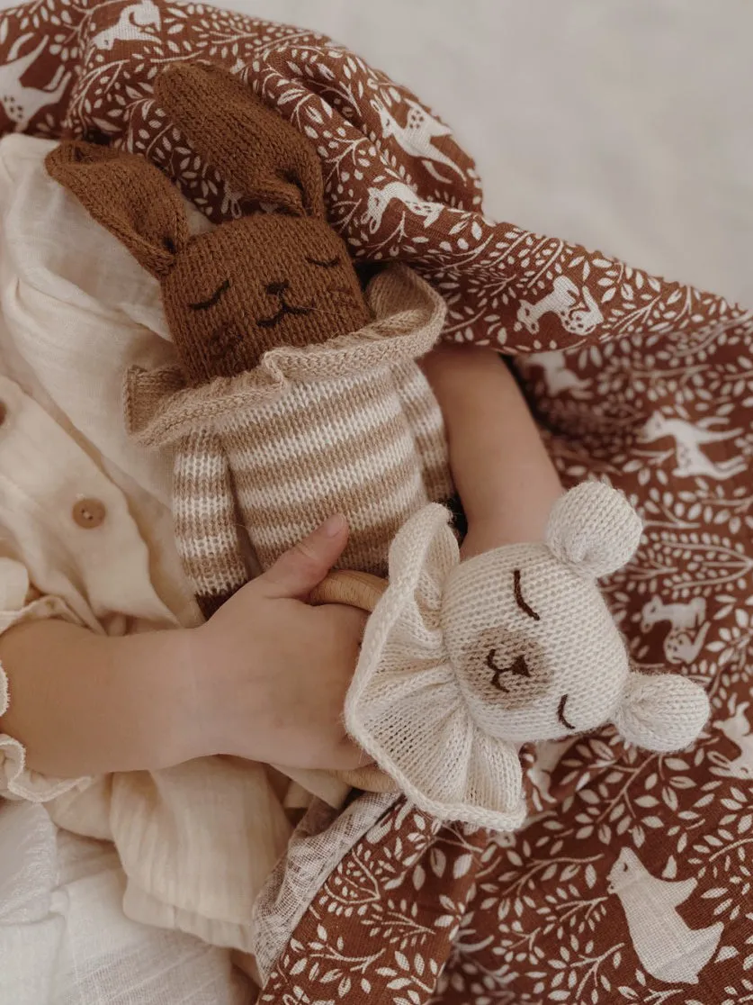 Bunny with Sand Striped Romper