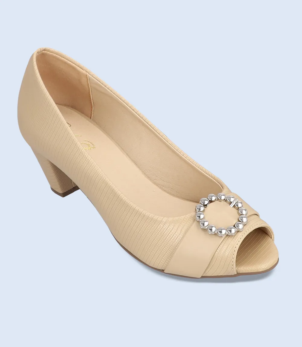 BW8342-FAWN-Women Casual Peep Toe's