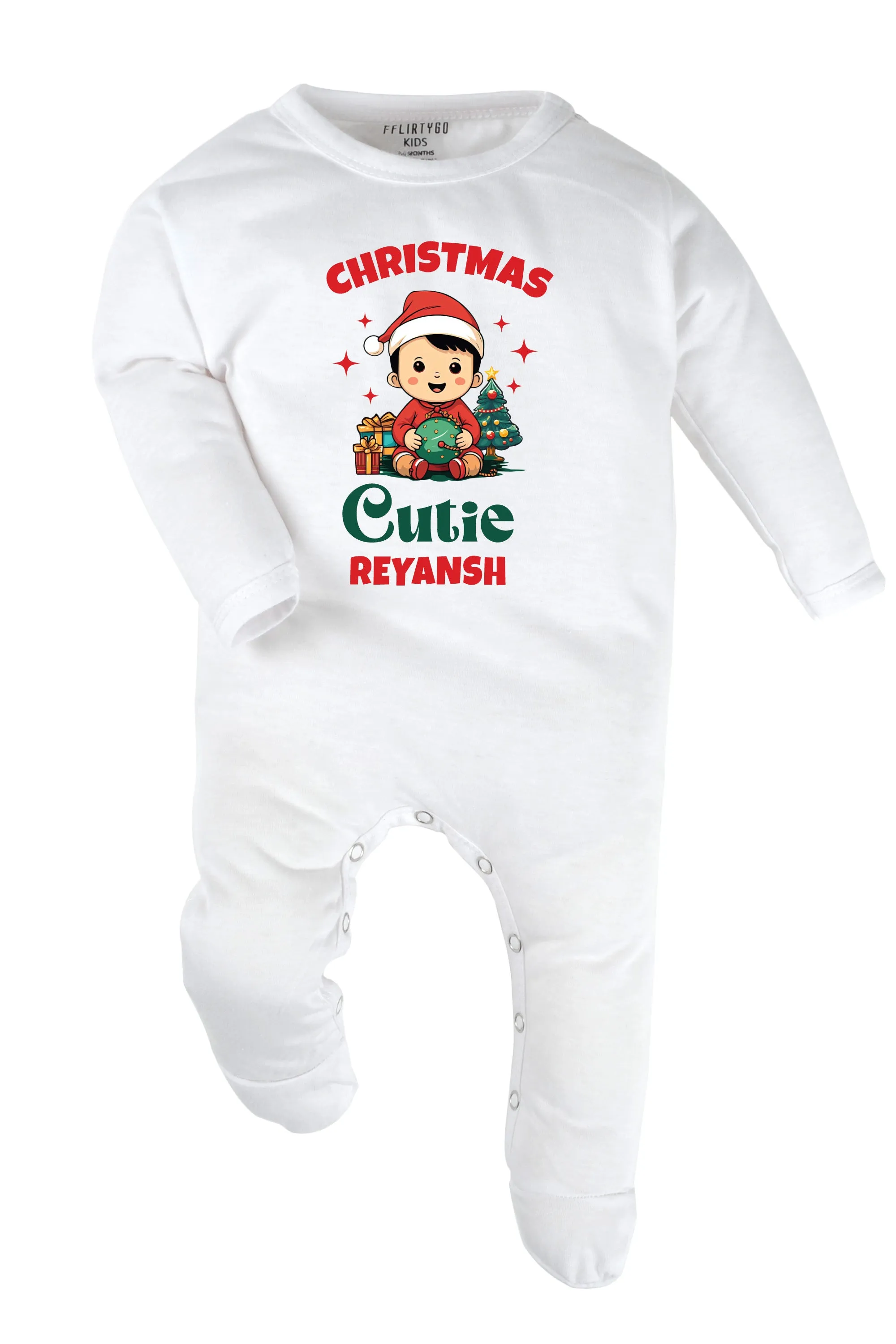 Christmas Cutie Baby Romper | Onesies w/ Custom Name