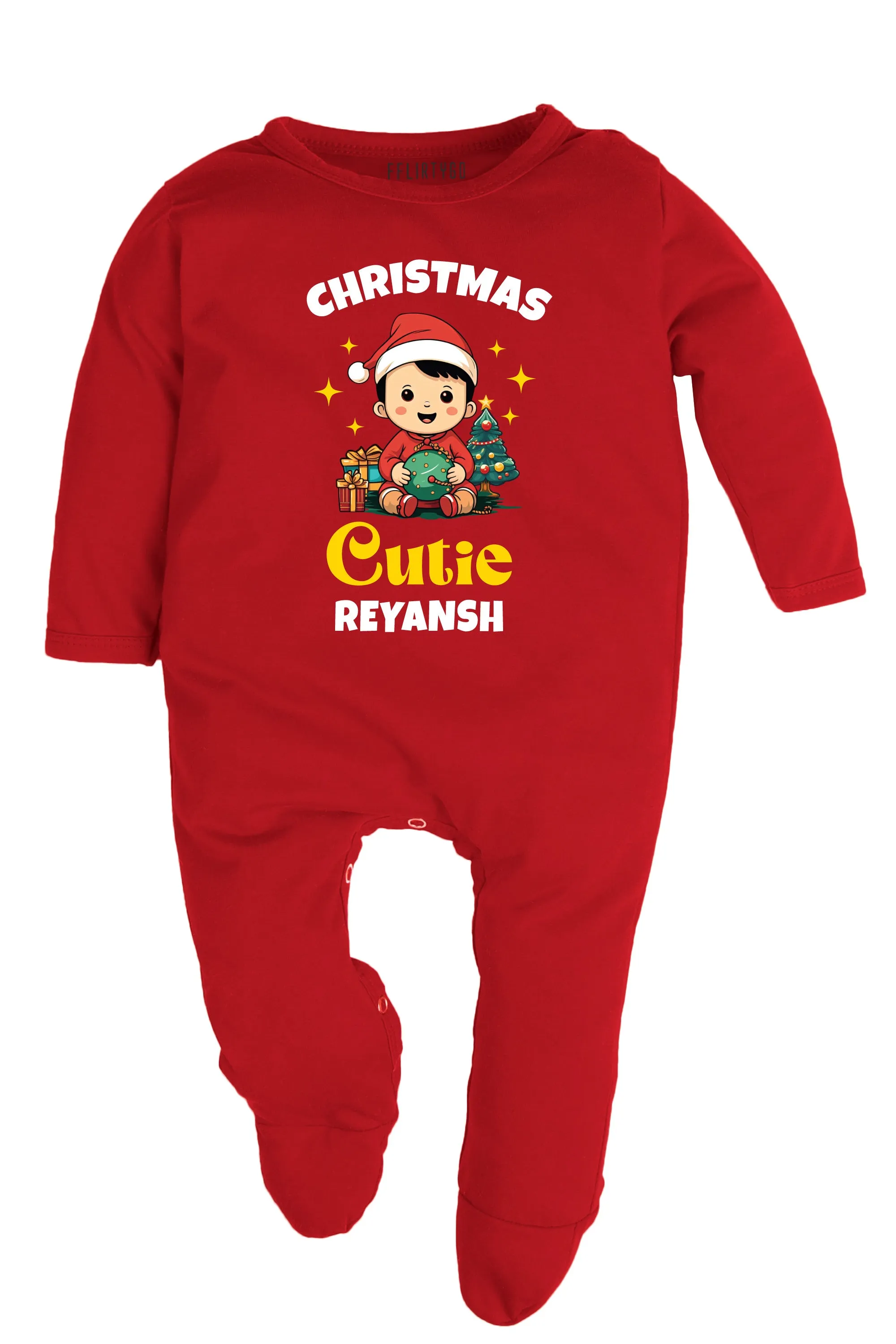 Christmas Cutie Baby Romper | Onesies w/ Custom Name