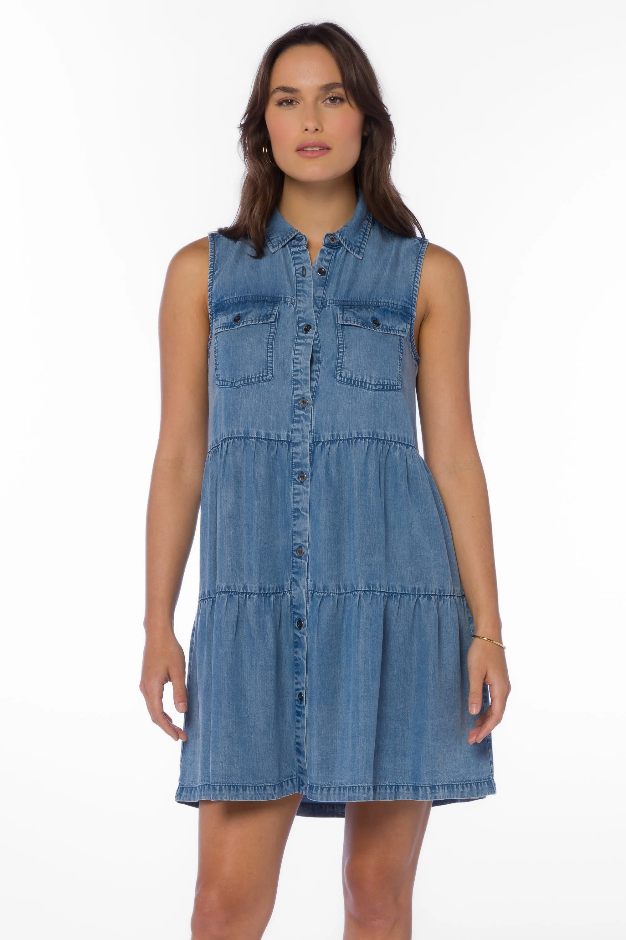 Collette Blue Chambray Dress