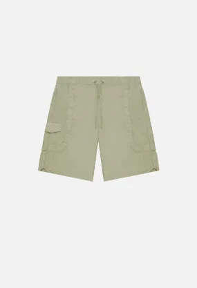 Cotton Poplin Frame Shorts / Olive