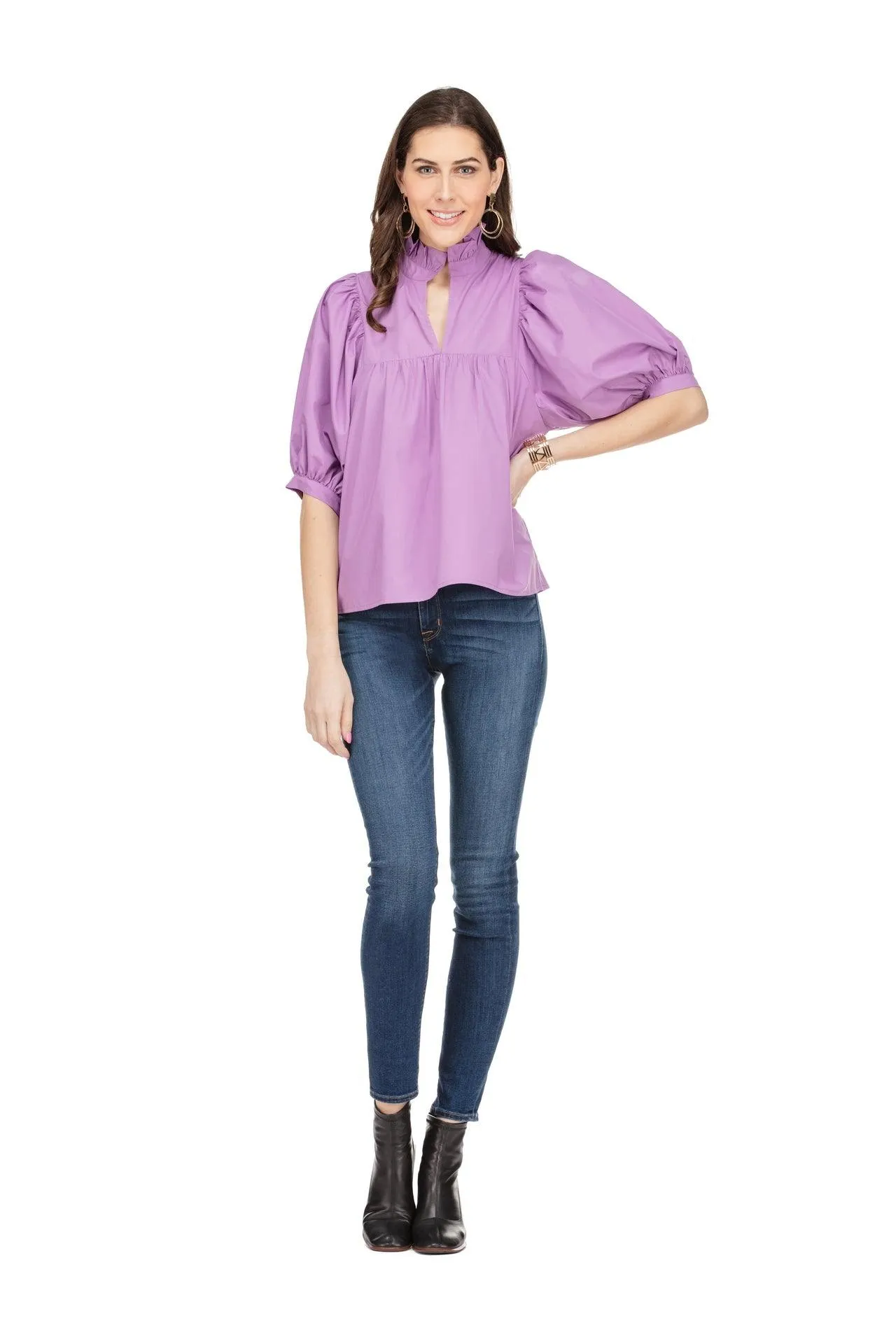 Cotton Puff Sleeve Top