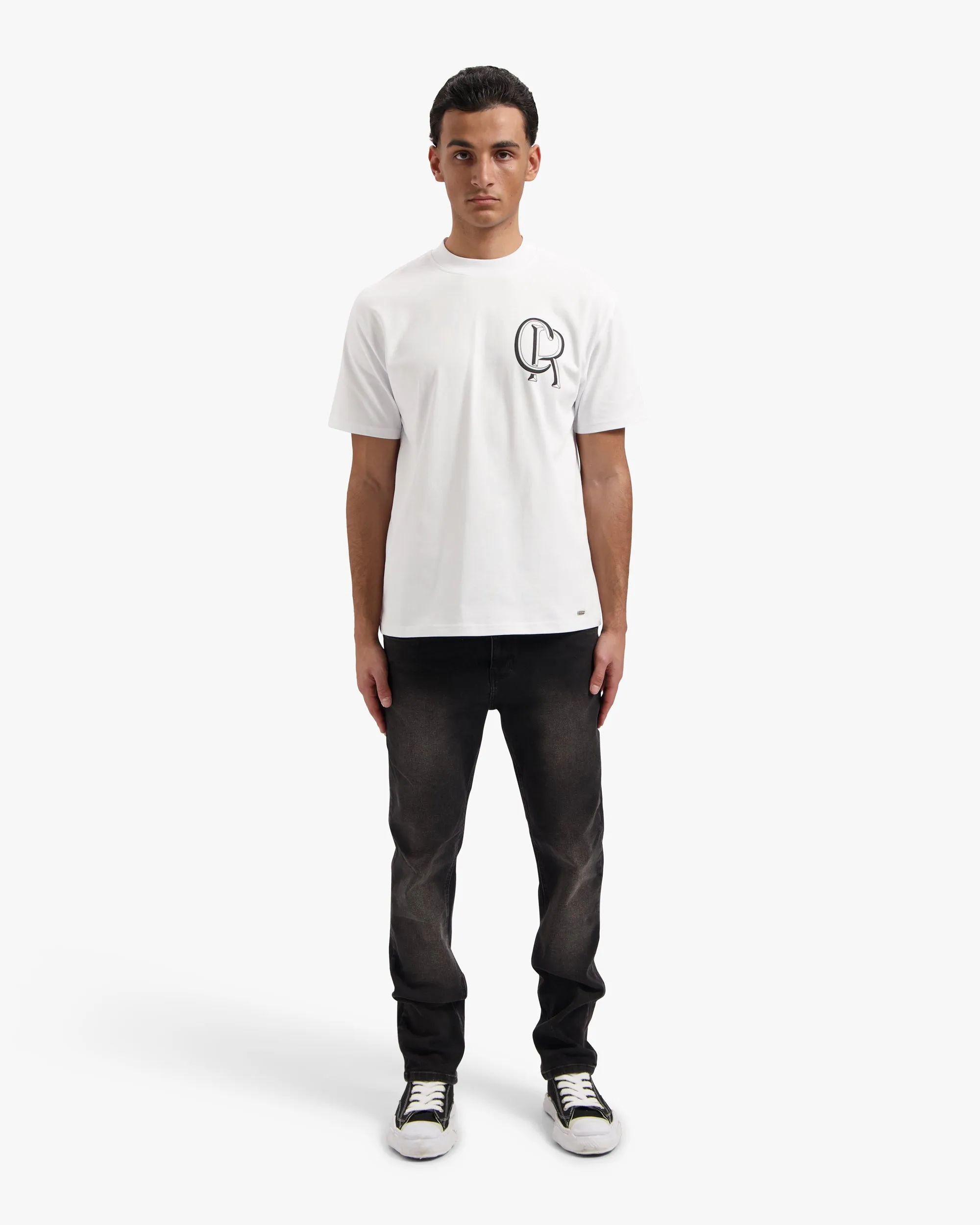 CROYEZ INITIAL T-SHIRT - WHITE