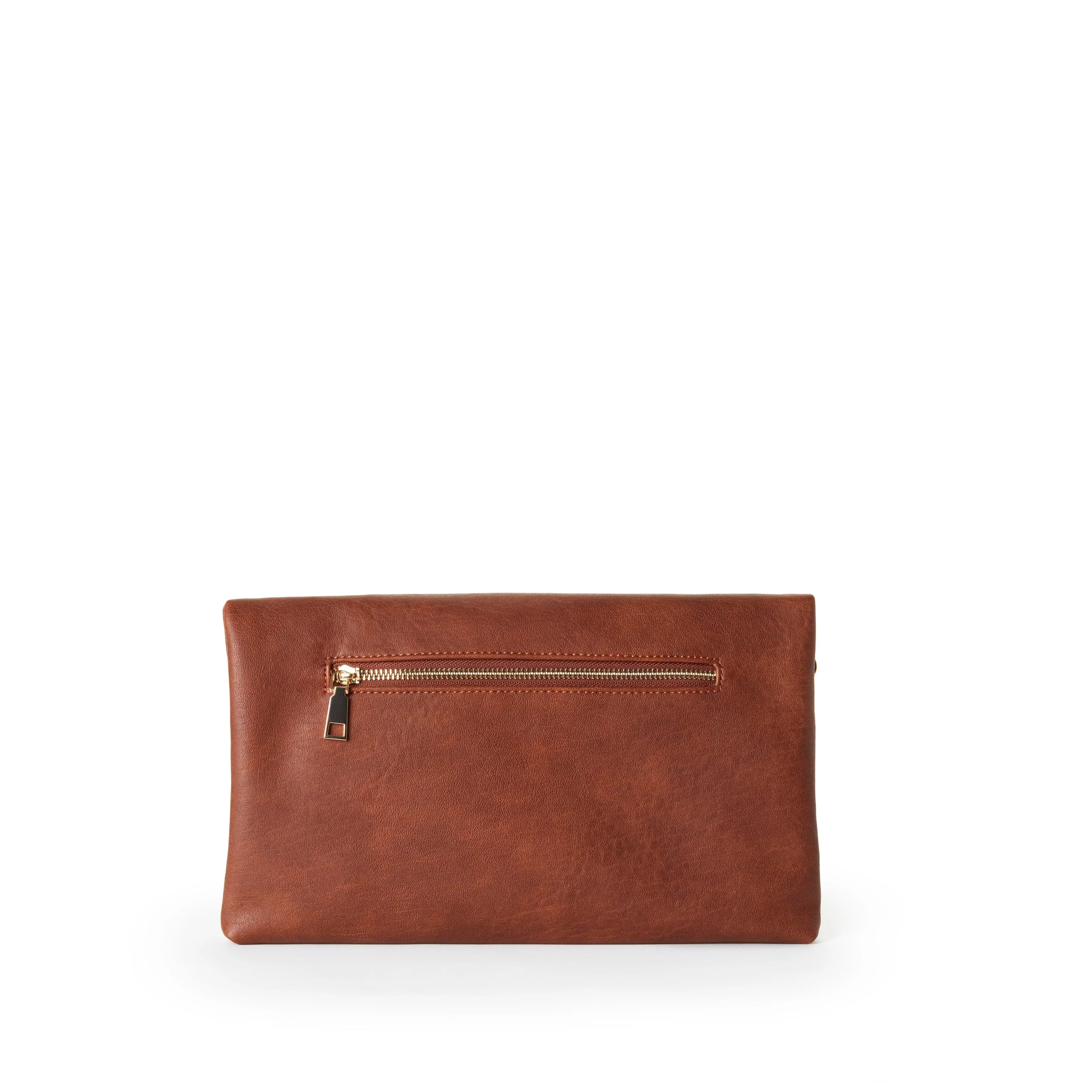 Cyndie Vegan Leather Asymmetrical Foldover Clutch | Multiple Colours