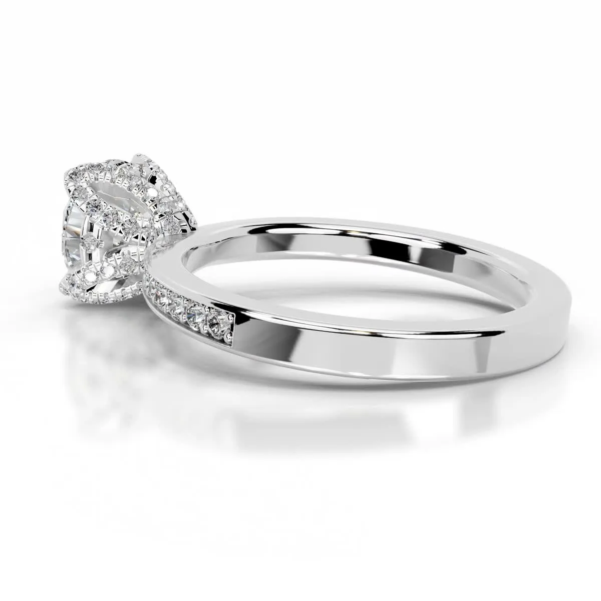 Daria Diamond Engagement Ring   (1.85 Carat) -14K White Gold