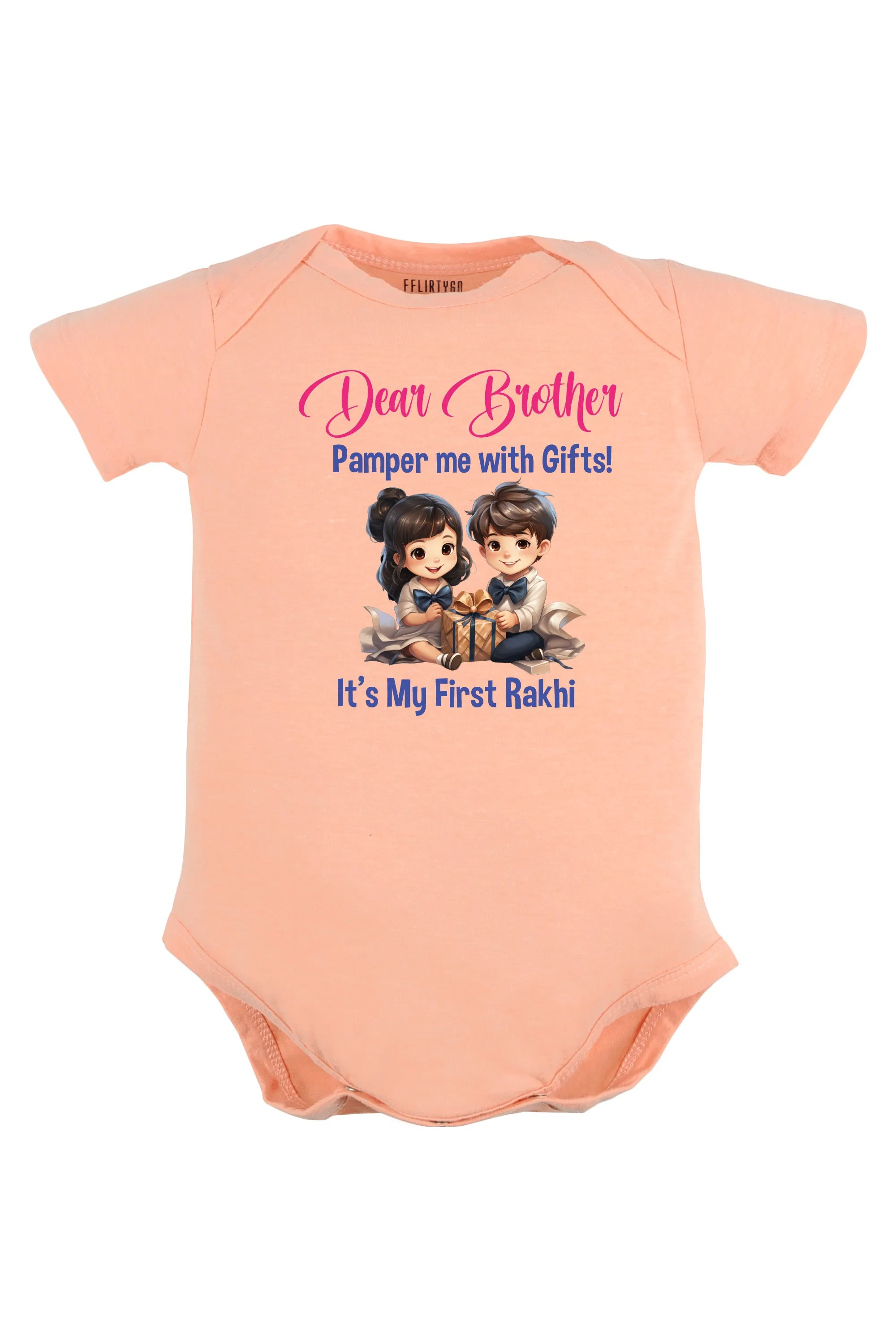 Dear Brother It's My First Rakhi Baby Romper | Onesies