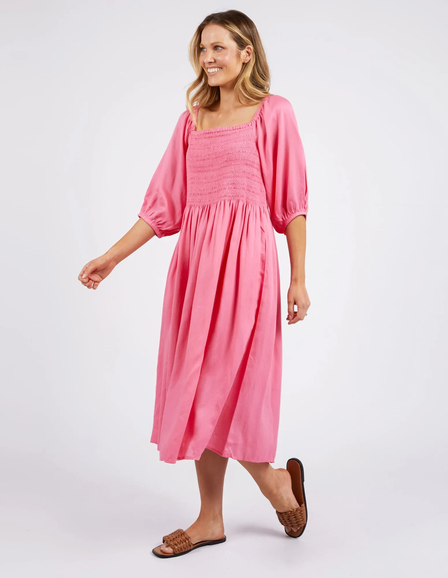 Elm Dusk Midi Dress - Pink Lemonade