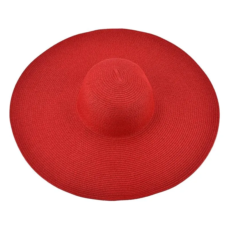 Extra Large Wide Brim Floppy Straw Sun Hat