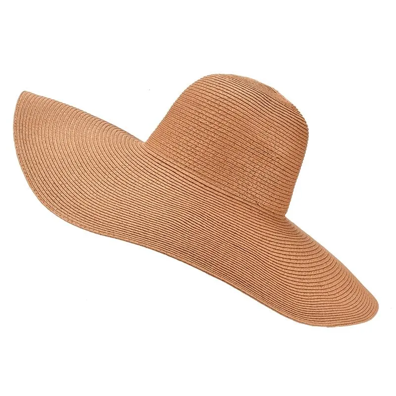 Extra Large Wide Brim Floppy Straw Sun Hat