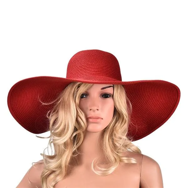 Extra Large Wide Brim Floppy Straw Sun Hat