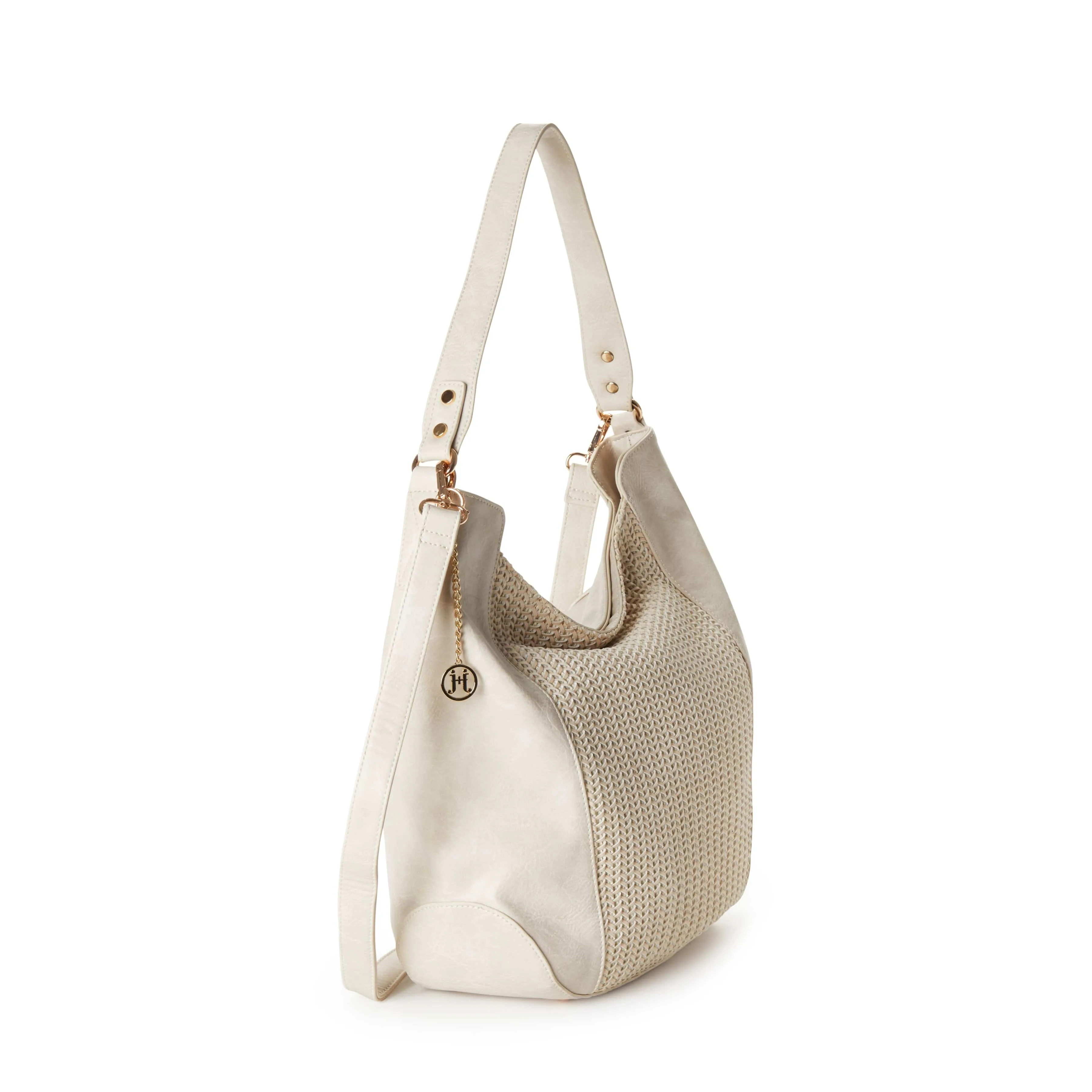 Gabriella Vegan Leather Chevron Weave Hobo | Multiple Colours