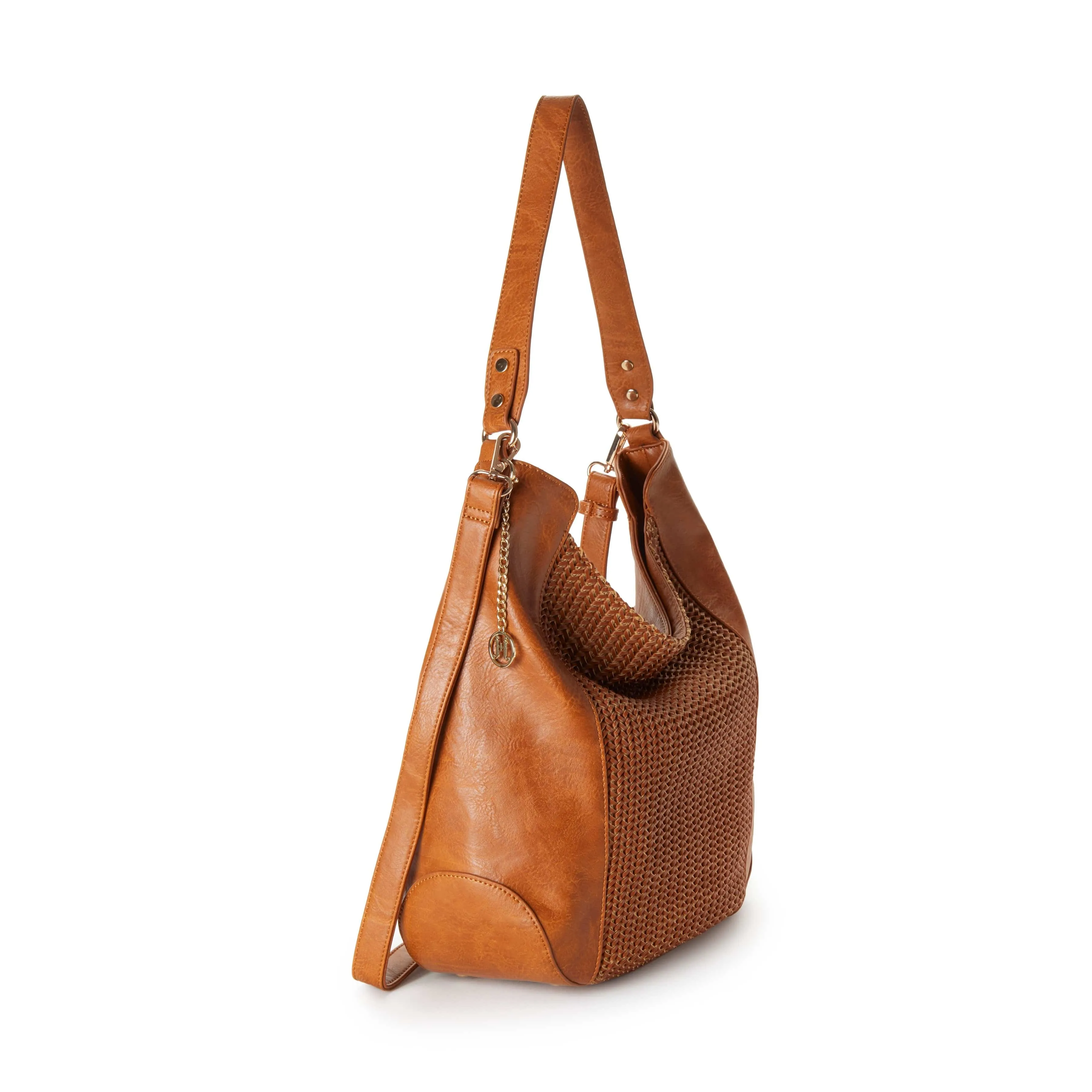 Gabriella Vegan Leather Chevron Weave Hobo | Multiple Colours