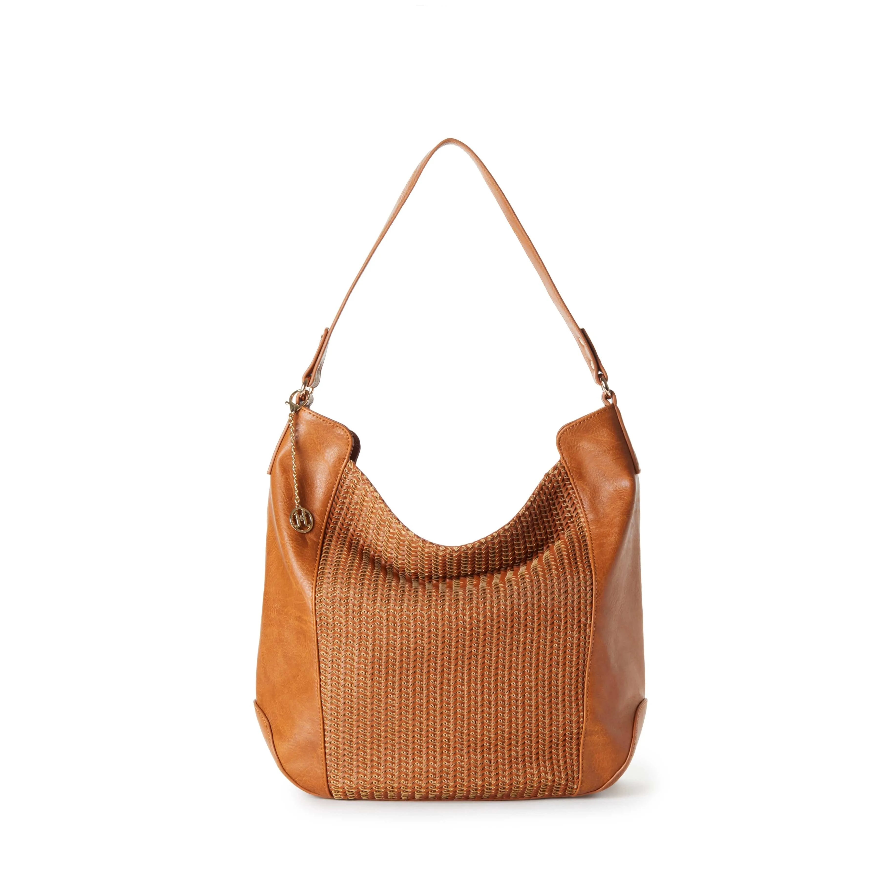 Gabriella Vegan Leather Chevron Weave Hobo | Multiple Colours