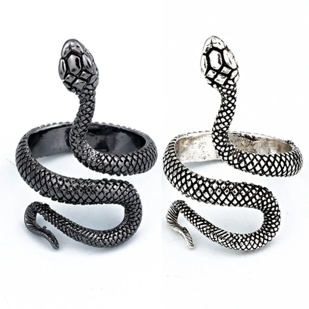 Gothic Snake 316L Stainless Steel Adjustable Ring