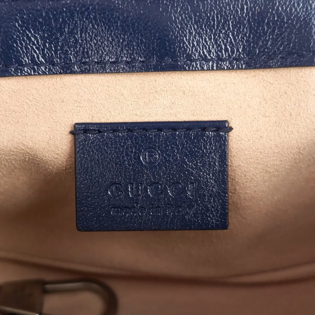 Gucci GG Marmont Diagonal Torchon Super Mini Leather Bag