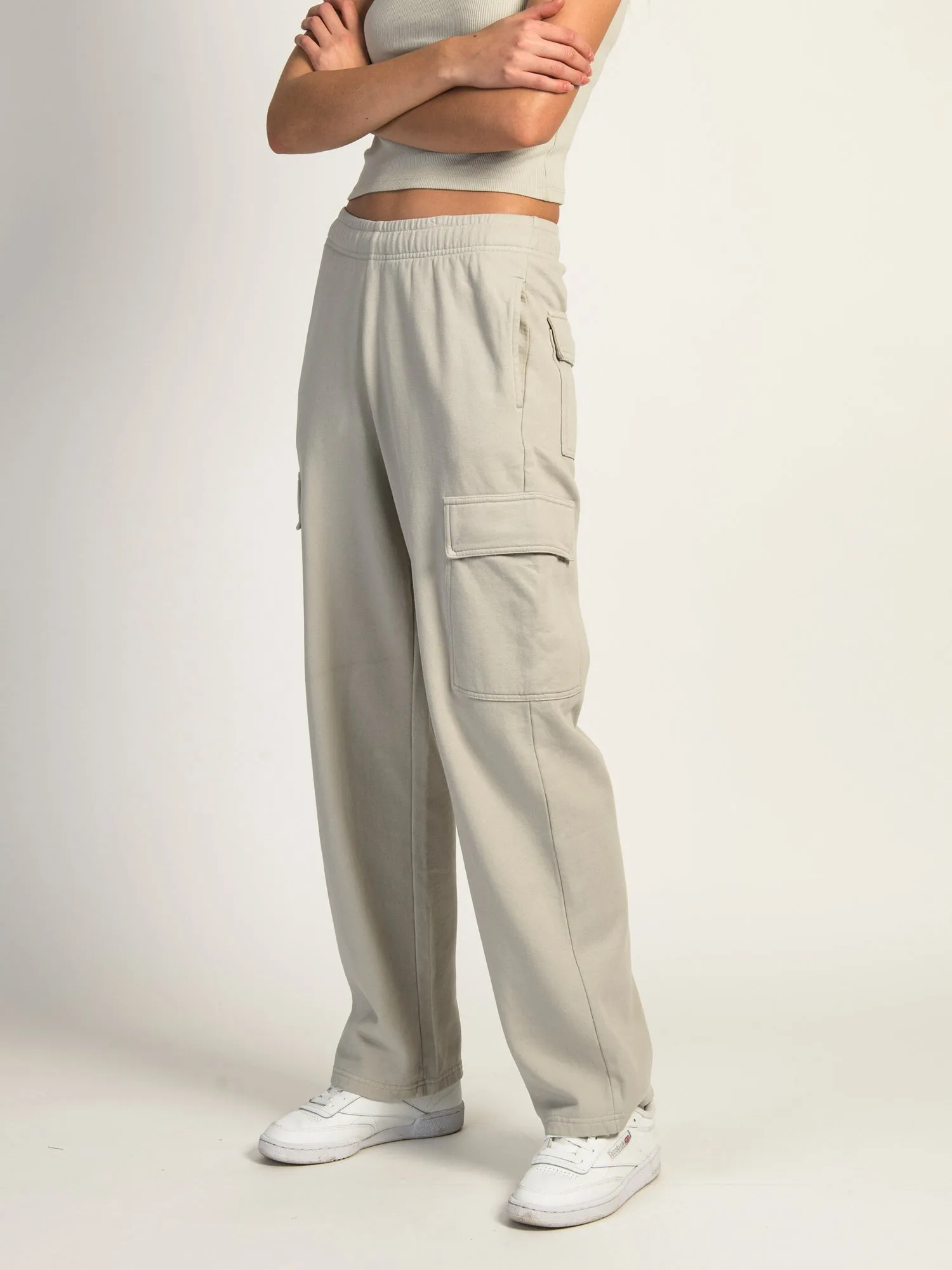 HARLOW ANDI CARGO SWEATPANTS - ROCK