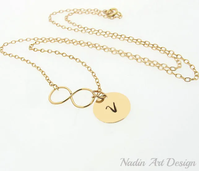 Initial Charm Gold filled Necklace