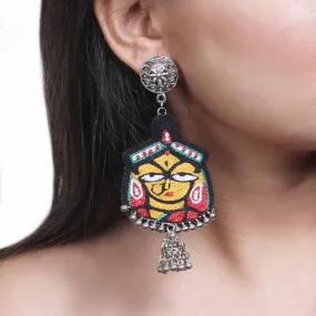 Jamini Roy hand embroidered earrings