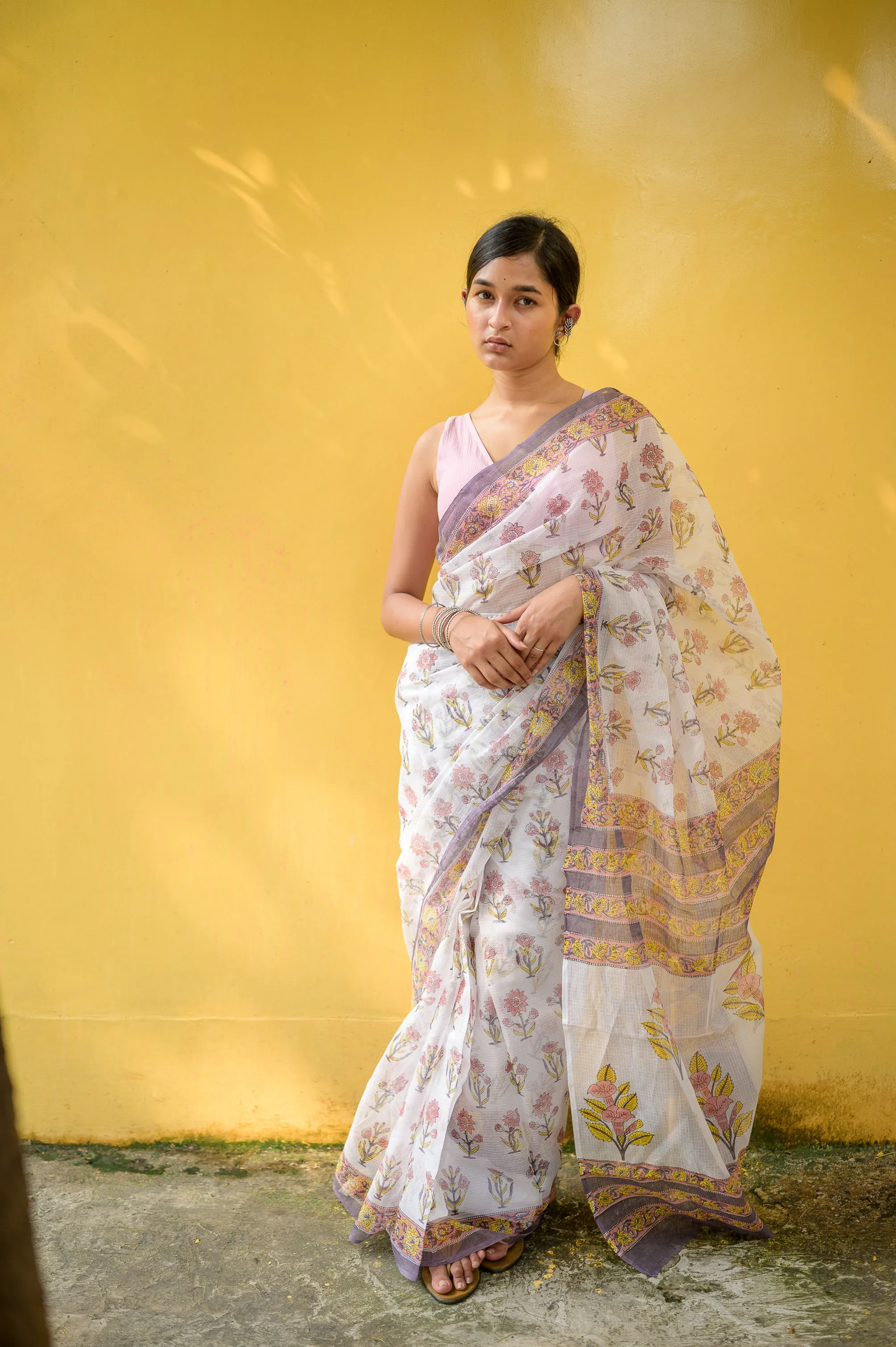 Kaisori Aira Kota hanblockprinted  Kota saree 010