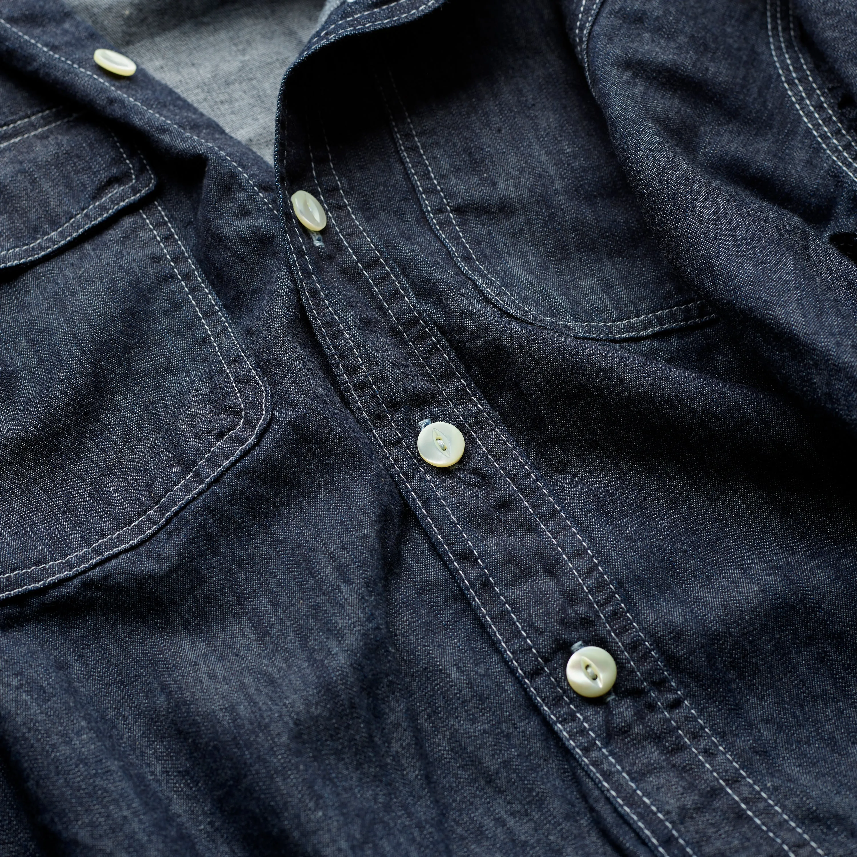 Kenneth Field Indigo Denim Cigar Shirt