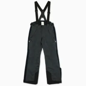 Kilian ski pants in laminated virgin wool (dark grey melange)