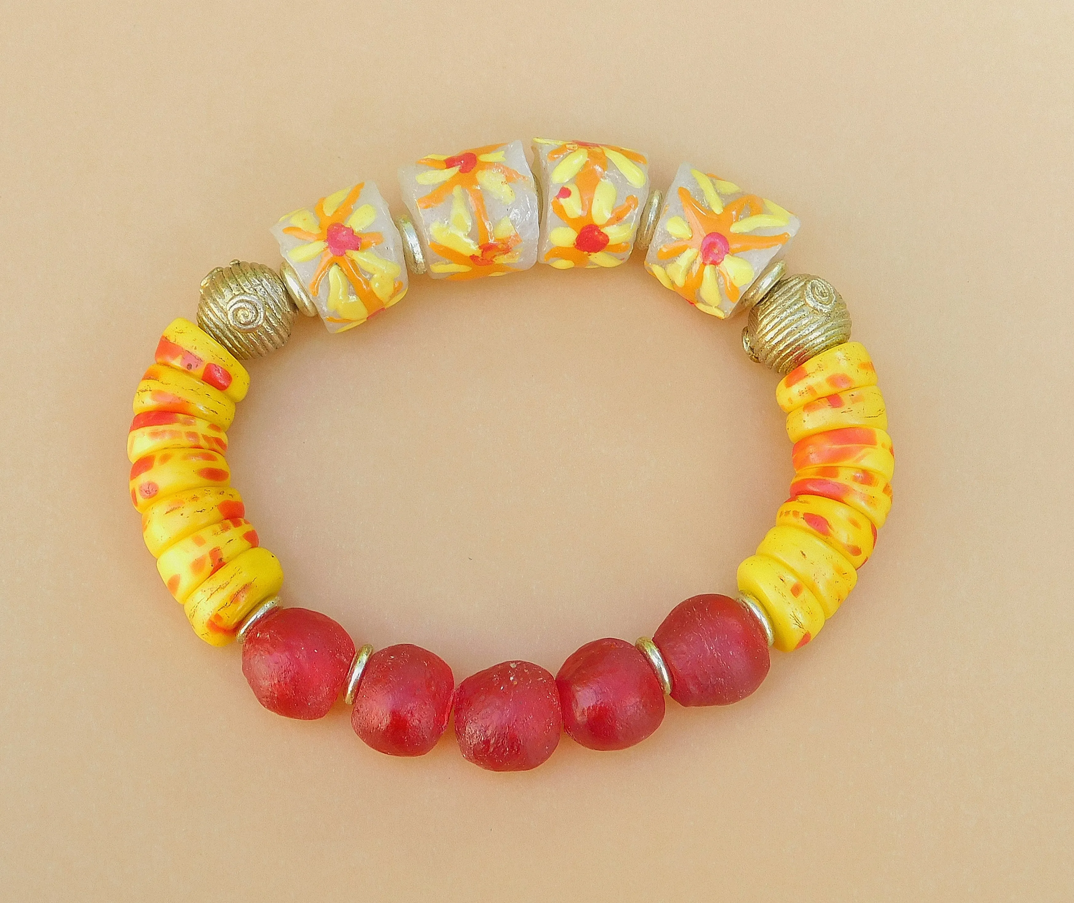 Krobo, Recycled and Vintage Kakamba Prosser Bead Bracelet