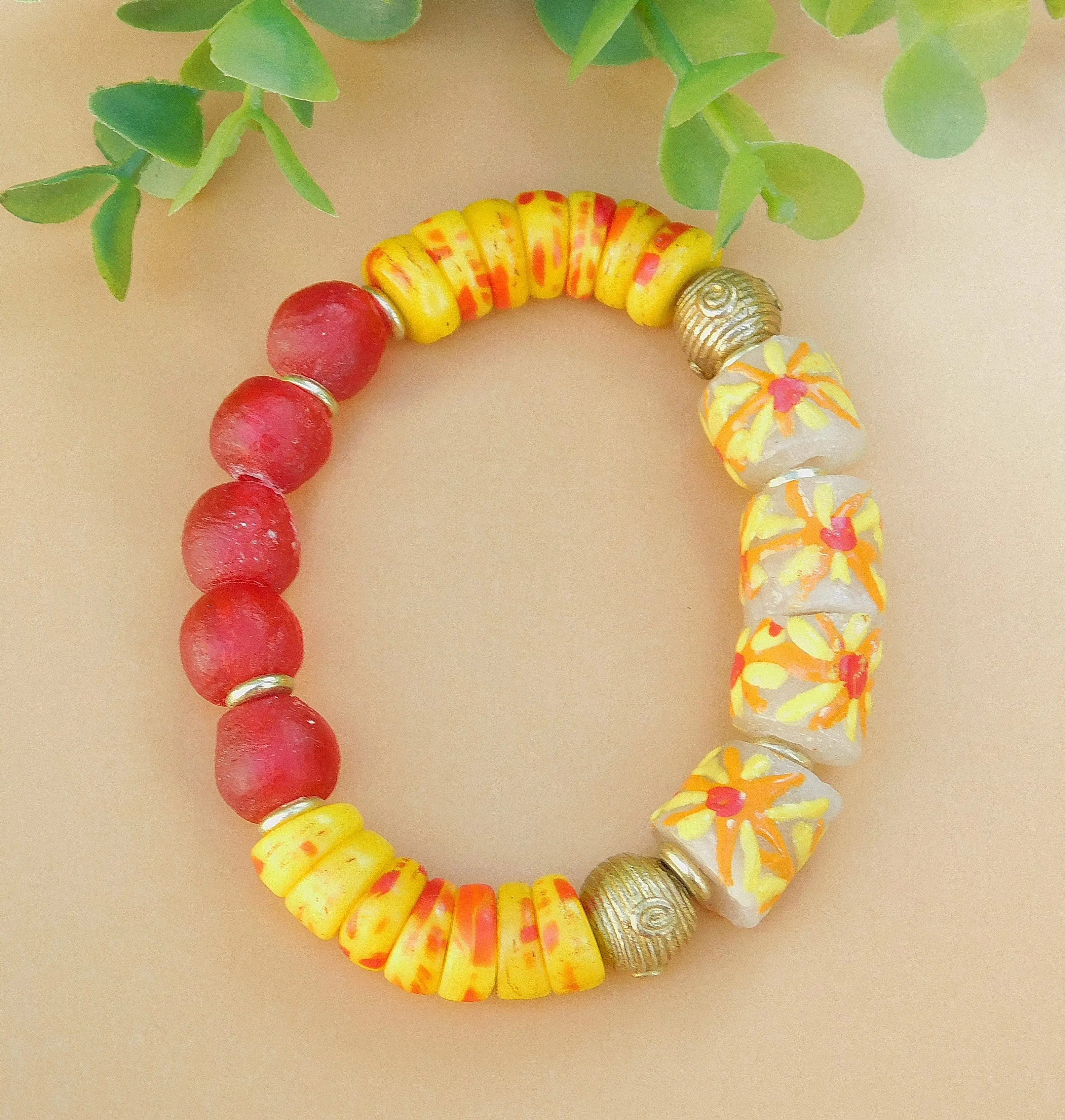 Krobo, Recycled and Vintage Kakamba Prosser Bead Bracelet