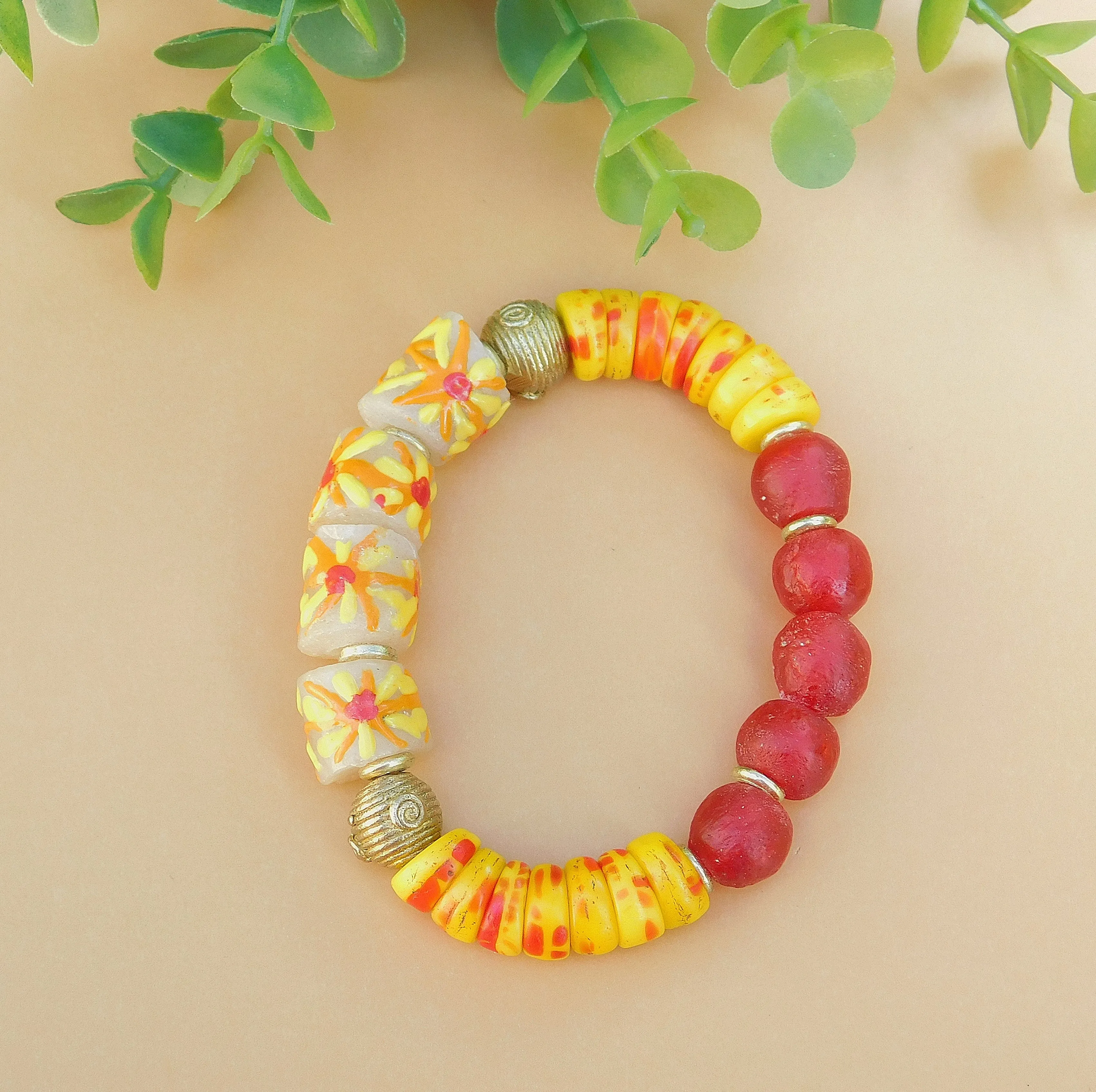 Krobo, Recycled and Vintage Kakamba Prosser Bead Bracelet