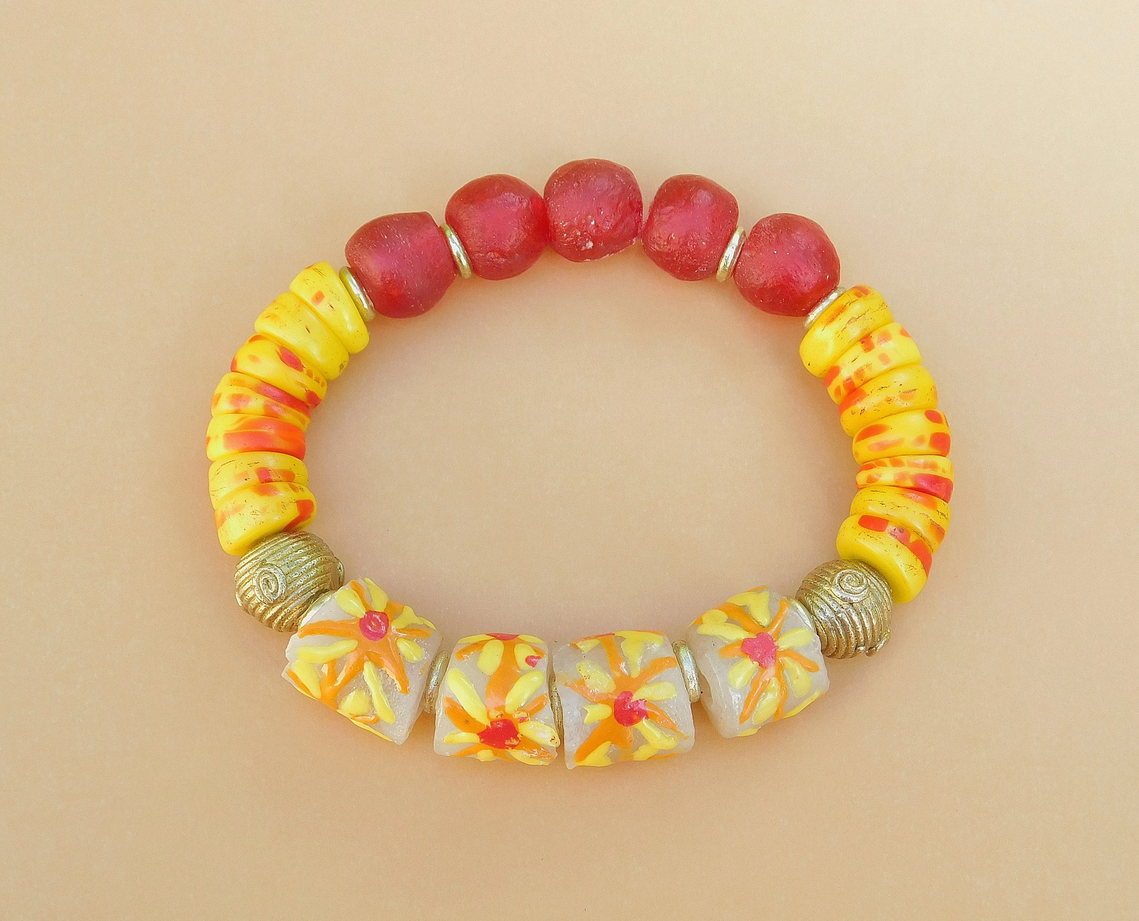 Krobo, Recycled and Vintage Kakamba Prosser Bead Bracelet